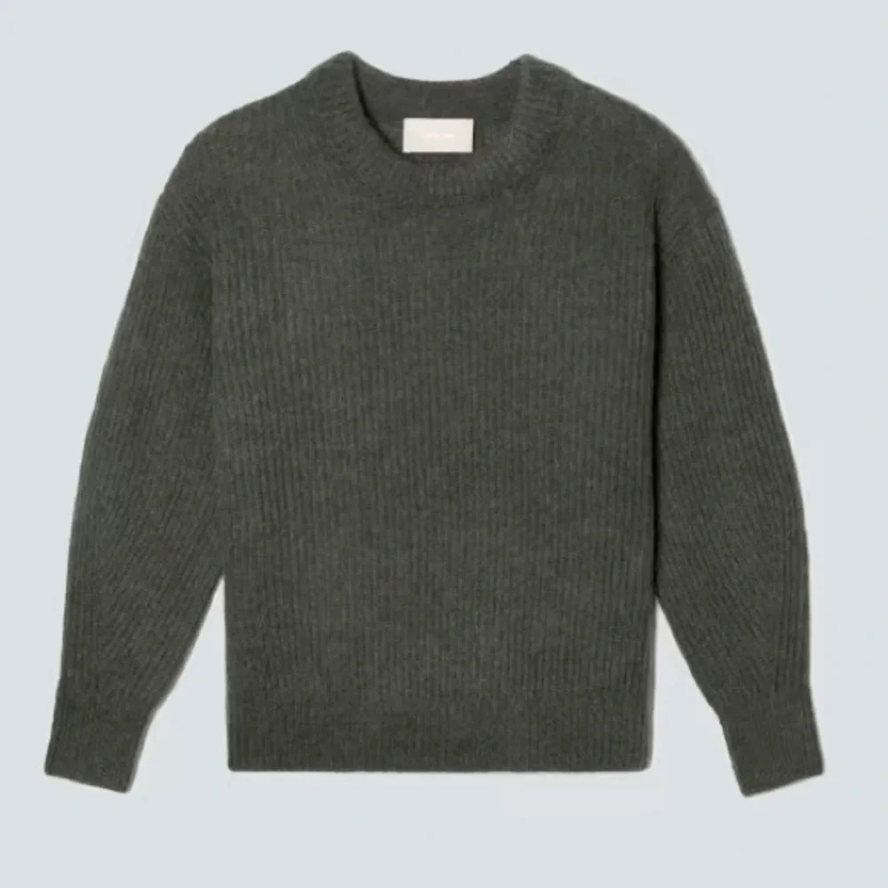 EVERLANE The Oversized Alpaca Sweater Long Sleeve in Dark Green Size Medium NEW